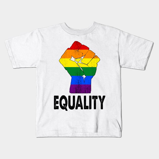 equality lgbtq Kids T-Shirt by Leosit